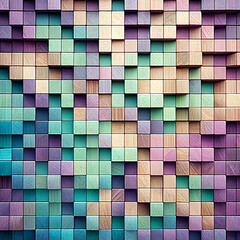 background_natural_wood_wall_3d_pastel_little_tiles