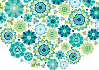 Green design - Flower circle. Crop.