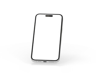 3d render illustration hand holding the white smartphone