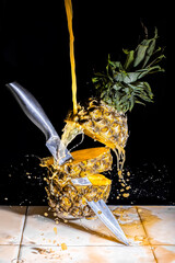 pineapple with splash of juice