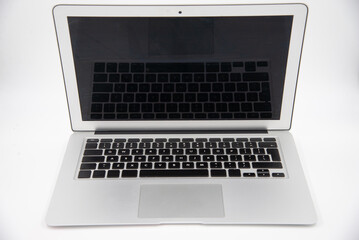 Isolated laptop with empty space on white background