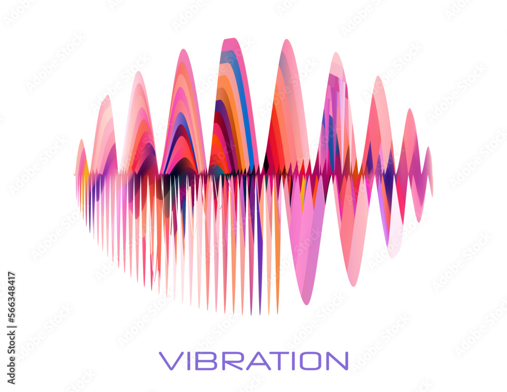 Aufkleber Vibration. Abstract color fluctuations. Vector graphics