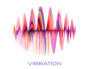 Vibration. Abstract color fluctuations. Vector graphics