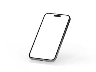 3d render illustration hand holding the white smartphone