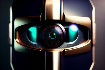 Digital futuristic camera concept AI Generated