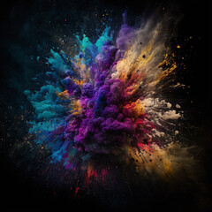 Fototapeta na wymiar Color Explosion Background. generative ai