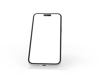 3d render illustration hand holding the white smartphone