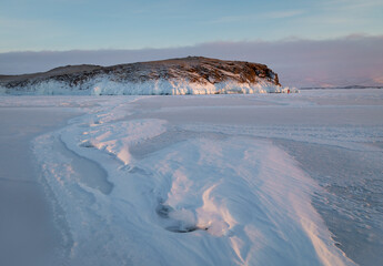 Ice Winter Baikal Lake Russia