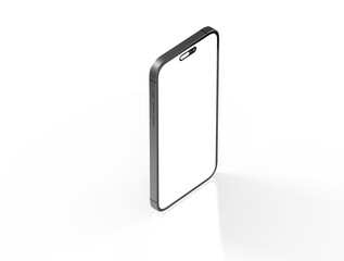smartphone  With Blank Screen in 3d