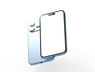 smartphone  With Blank Screen in 3d