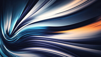 elegant wavy header design with very dark blue, strong blue and dark turquoise colors. fluid curved flowing waves and curves. Generative Ai