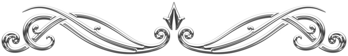 Art Deco style silver text divider. Art Deco style vector illustration with interlocking lines creating a border