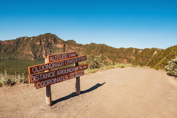 Scenic view of Mount Longonot in Naivasha, Rift Valley, Kenya