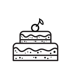  birthday cake - vector icon