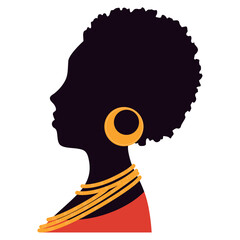 Isolated cute afro american girl character avatar Vector illustration