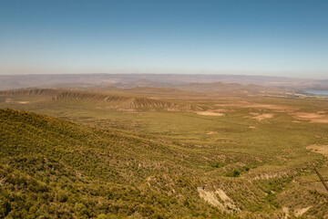 Fototapeta na wymiar Scenic view of volcanic mountain landscapes in Naivasha, Rift Valley, Kenya