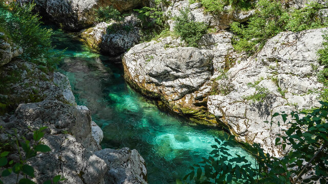 Soca-Tal im Triglav Nationalpark in Slowenien