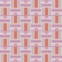 Kente cloth. African textile. Ethnic seamless pattern. Tribal geometric print.