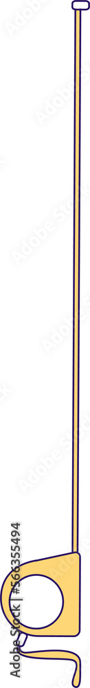 Poster measuring tape semi flat color raster element. full sized object on white. proportion and size. flex