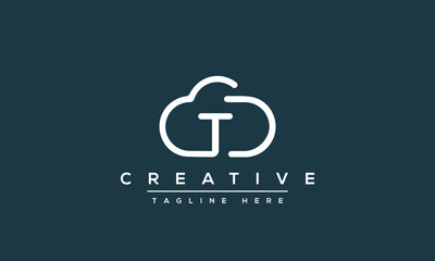 initial letter T cloud logo and icon vector illustration design