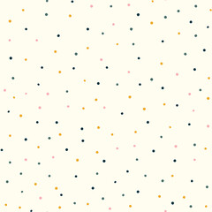 Seamless abstract pattern with small dots in random pastel colors