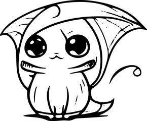 cartoons, vektor, abbildung, halloween, kind, zeichnung, black, character, comic, gesicht, junge, spaß, lächeln, monster, kunst, schädel, leute, tier, komisch, kostüm, rpg, cartoon, cute, eyes, graphi