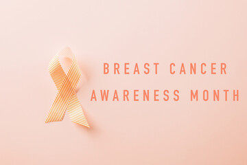 World cancer day concept February 4. ribbons on pink background, cancer awareness, Banner design,...