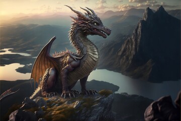 dragon in the mountains