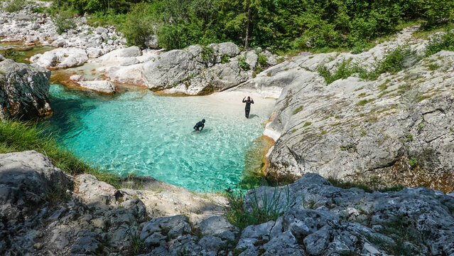 Gumpen der Soca im Triglav Nationalpark