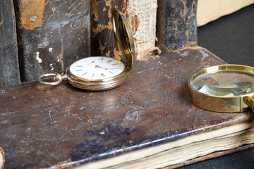 Gold pocket watch 