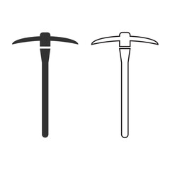 Pickax icon. Archeology tool set vector ilustration.