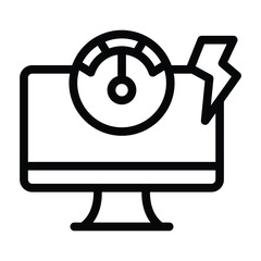 overload line icon illustration vector graphic