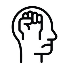 obsession line icon illustration vector graphic