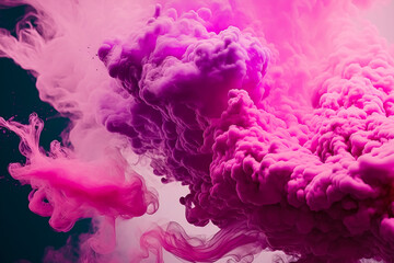 Fototapeta na wymiar Aesthetic pink smoke background. Generative AI