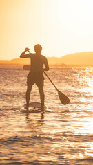 silhouette of a person surfer