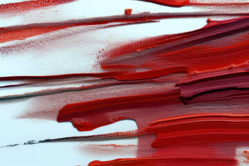 red thick paint smear. 