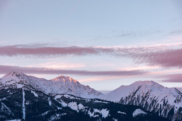 Winter Wonderland: Ehrwald's Sunset Serenity