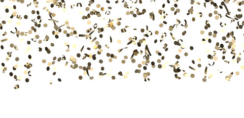 Fototapeta premium Glittering confetti on a transparent background. Holiday, birthday and Christmas decoration
