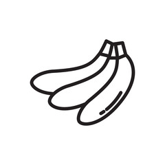 Banana fruit icon vector logo design template