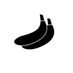Banana fruit icon vector logo design template