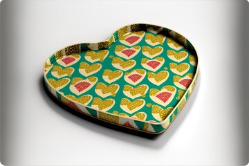 tray with heart pattern