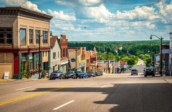 Crystal Falls City on a Hill in Norhtern Michigan UP
