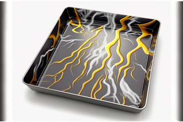 tray with thunder pattern