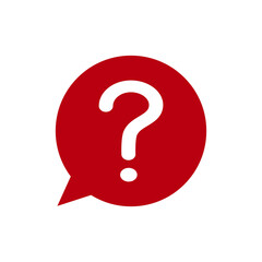 Question bubble speech icon vector logo design template