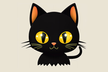 cat illustration character kitten cartoon icon logo