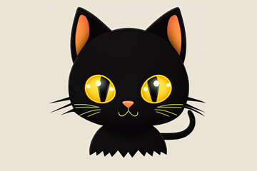 Obraz premium cat illustration character kitten cartoon icon logo