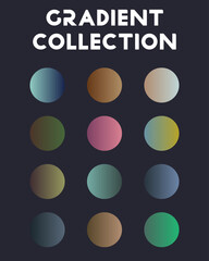 Set of colorful gradients 2023. Vector illustration