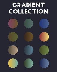 Set of colorful gradients 2023. Vector illustration