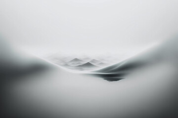 Abstract of mountains of sand in the fog, a magical place to let you dream
