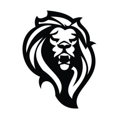 Lion logo symbol design illustration. Clean modern logo mark design. Illustration for personal or commercial business branding.